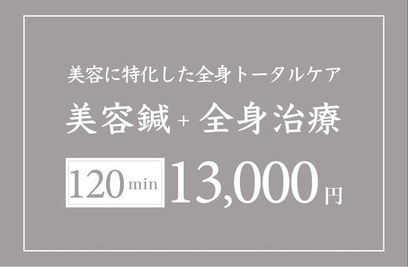 美容鍼と全身治療の料金表